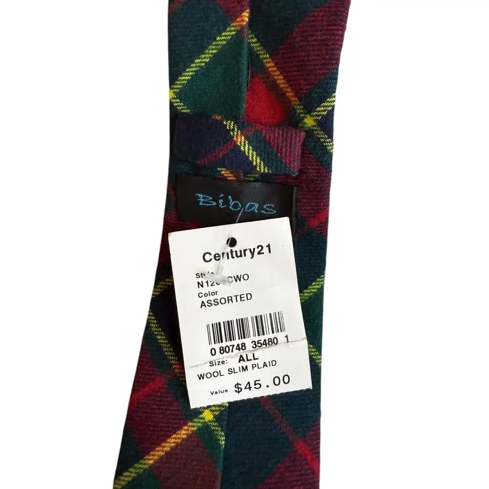 VintageTartan Plaid Cotton Flannel Tie